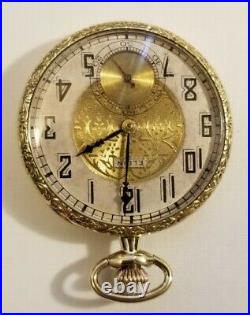 Elgin 12 size 17 jewel grade 345 fancy dial (1925) ART DECO 14K. G. F. Case