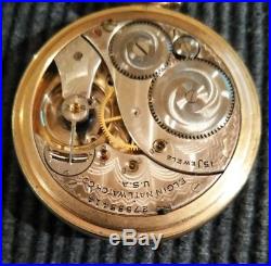 Elgin 12s. Great fancy dial 15 jewels (1925) new old stock case restored