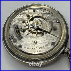 Elgin 15J Coin Silver Case Pocket Watch