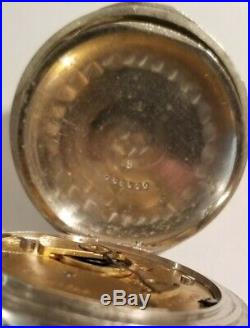 Elgin 15 jewels 18 size fancy dial (1898) grade 141 silverode case