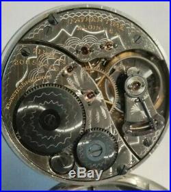 Elgin 16S (1918) Father Time 21 jewels adj. Mint fancy dial Sterling silver case