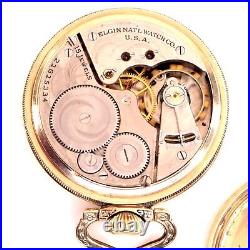 Elgin 16 Size Pocket Watch 15 Jewel in 10K RGP Case Nice AG41