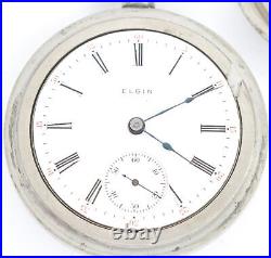 Elgin 16 Size Pocket Watch in Crown Silverode Case MF67