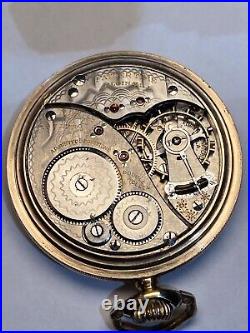 Elgin 16s Father Time 21J A5P Railroad Pocket Watch 14K Gold Filled Case Runs