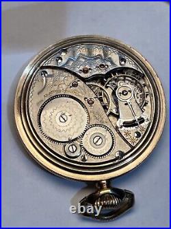 Elgin 16s Father Time 21J A5P Railroad Pocket Watch 14K Gold Filled Case Runs