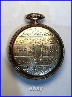 Elgin 16s Father Time 21J A5P Railroad Pocket Watch 14K Gold Filled Case Runs