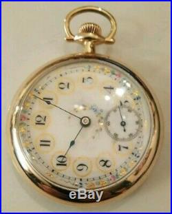 Elgin 18S. 15 Jewels great fancy dial (1893) high quality 14K. Gold filled case