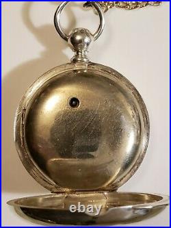Elgin 18 size 11 jewel Key Wind grade 87 coin silver case (1883) pocket watch
