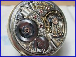 Elgin 18 sz. 23 jl. VERITAS pocket watch/. Illinois Silver plate case/Serviced