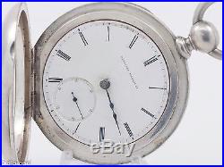 Elgin 18s 15j G. M. Wheeler KWithKS Pocket Watch in a BIG HEAVY Silver Case 1870