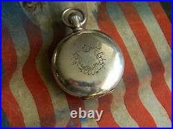 Elgin. 18s. 17j. Pocket Watch with Silver coin Case 4 OZ