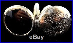 Elgin 18s 21Jewel Pocket watch Fancy Dial Fancy Sterling Silver Case Extra Fine