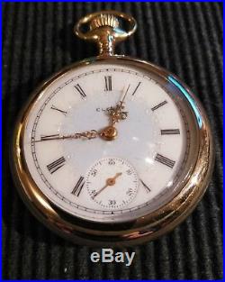 Elgin 18s. Great fancy dial 17 jewels (1909) gold filled case restored