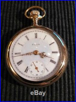 Elgin 18s. Great fancy dial 17 jewels (1909) gold filled case restored
