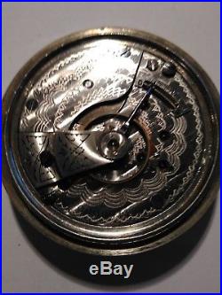 Elgin (1908)18s. Fancy dial 15 jewels oresilver case restored very nice