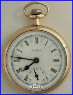 Elgin (1922)16S. Father Time 21 jewel adj. Railroad watch 14K. Gold filled case