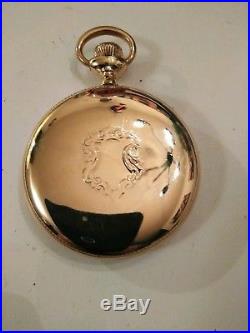 Elgin 6/12S. (1909) 15 jewel very fancy dial 14K gold filled case restored