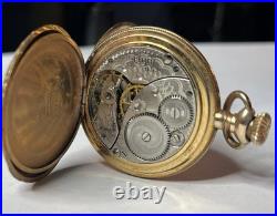 Elgin Antique Pocket Watch Gold Filed Full Hunter Case Working Condition