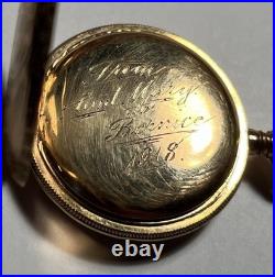 Elgin Antique Pocket Watch Gold Filed Full Hunter Case Working Condition