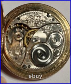 Elgin Antique Pocket Watch Gold Filed Full Hunter Case Working Condition