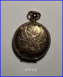 Elgin Antique Pocket Watch Gold Filed Full Hunter Case Working Condition