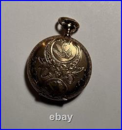Elgin Antique Pocket Watch Gold Filed Full Hunter Case Working Condition