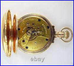 Elgin Beautiful 14k Gold Box Hinge Hunting Case 18 Size 11j Pocket Watch