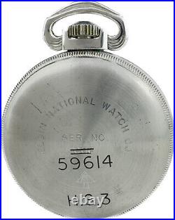 Elgin British Military Royal Air Force WW2 22J Pocket Watch 581 Raymond w Case
