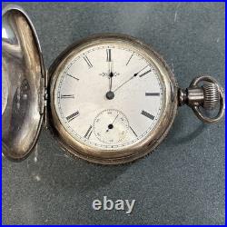 Elgin Coin Silver 6s 7j Hunter Case Pocket Watch Runs 1889 Series 2