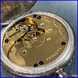 Elgin Coin Silver 6s 7j Hunter Case Pocket Watch Runs 1889 Series 2