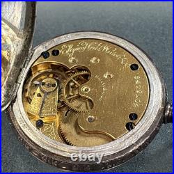 Elgin Coin Silver 6s 7j Hunter Case Pocket Watch Runs 1889 Series 2