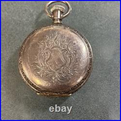 Elgin Coin Silver 6s 7j Hunter Case Pocket Watch Runs 1889 Series 2