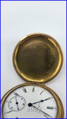 Elgin Gold Case Pocket Watch With Chain Not Running