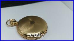Elgin Hunter POCKET Watch 18K solid GOLD 15 Jewel Keystone case looks like new