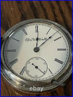 Elgin Hunter Pocket Watch, 1893-C, 18S, 15J, serviced, running, 3.0Oz. Coin case