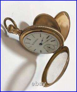 Elgin Large Pocket Watch. 14K Gold Case