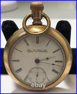 Elgin Large Pocket Watch. 14K Gold Case