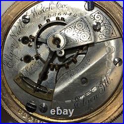 Elgin Large Pocket Watch. 14K Gold Case