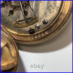 Elgin Large Pocket Watch. 14K Gold Case