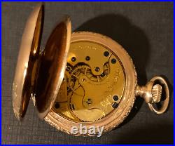 Elgin Multi Color Gold Filled Hunter Case Pocket Watch 1894 43mm