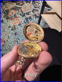 Elgin National Watch Co. Gold Pocket Watch, Wadsworth Case, Movement From 1915