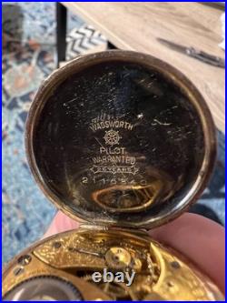 Elgin National Watch Co. Gold Pocket Watch, Wadsworth Case, Movement From 1915