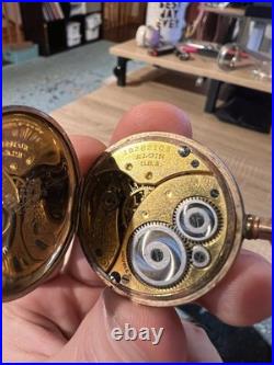 Elgin National Watch Co. Gold Pocket Watch, Wadsworth Case, Movement From 1915