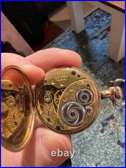 Elgin National Watch Co. Gold Pocket Watch, Wadsworth Case, Movement From 1915