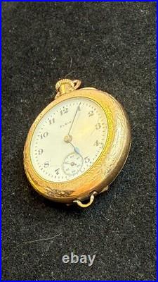 Elgin Pocket Watch Gold Filled Star Case 20Y Running Vintage