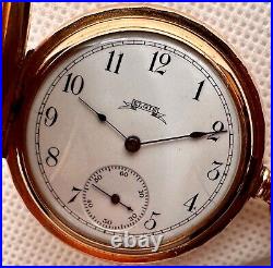 Elgin Pocket Watch Gold Hunting Case Serial 8616764 Circa 1900 Runs Good Read