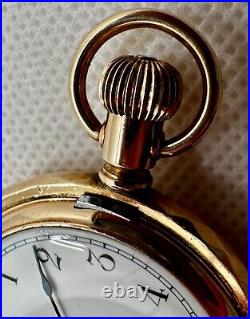 Elgin Pocket Watch Gold Hunting Case Serial 8616764 Circa 1900 Runs Good Read