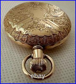 Elgin Pocket Watch Gold Hunting Case Serial 8616764 Circa 1900 Runs Good Read