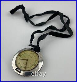 Elgin Shockmaster Pocket Watch Sterling Silver Case RCA Engraving Monogram 642