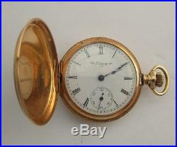 Elgin, Solid 14 Kt. Gold, 7 Jewels-Hunter Case, Ladies Pocket Watch